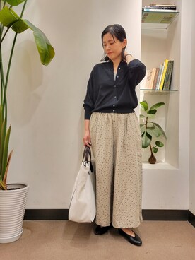 「ドットパンツ」｜浪口　絵美さん（レディース・164cm）の春コーディネート