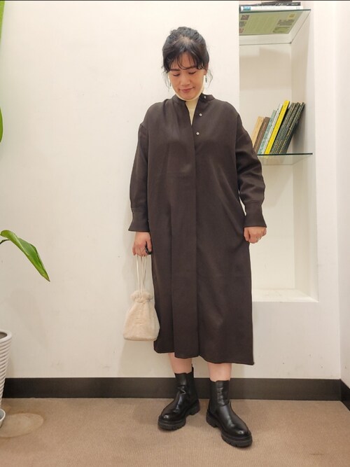 Urban Research シャツワンピース ブラック セール】 ボウタイワークシャツワンピース （ワンピース