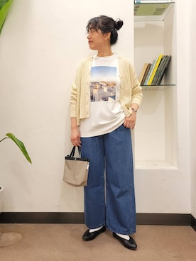 「アイテム（パンプス）」を使った、emiinamiiさん（レディース・164cm）の春コーディネート