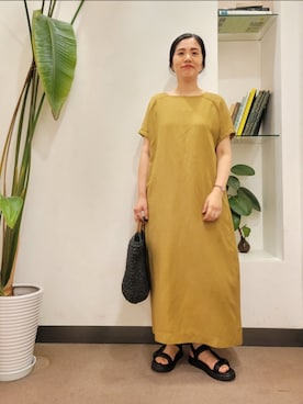 「ペーパーバッグ」｜「アイテム（ワンピース/ドレス）」を使った、emiinamiiさん（レディース・164cm）の夏コーディネート