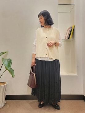 「かぐれ（カグレ）のアイテム（Tシャツ/カットソー）」を使った、浪口　絵美さん（レディース・164cm）の秋コーディネート