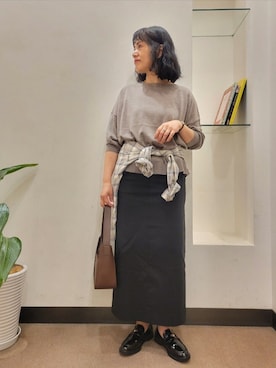 「RODE SKO（ロデスコ）のアイテム」を使った、浪口　絵美さん（レディース・164cm）の秋コーディネート