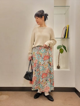 「かぐれ（カグレ）のアイテム」を使った、浪口　絵美さん（レディース・164cm）の春コーディネート