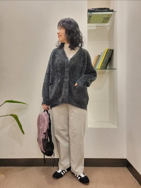 「URBAN RESEARCH DOORS（アーバンリサーチドアーズ）のソフトテレコタートルプルオーバー（Tシャツ/カットソー）」を使った、浪口　絵美さん（レディース・164cm）の秋コーディネート