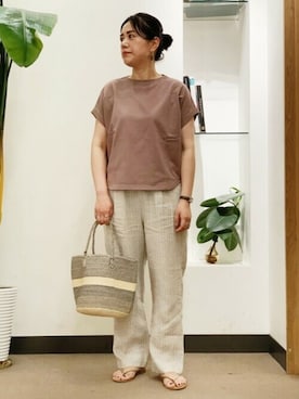 「新作」｜「アイテム（その他）」を使った、emiinamiiさん（レディース・164cm）の夏コーディネート