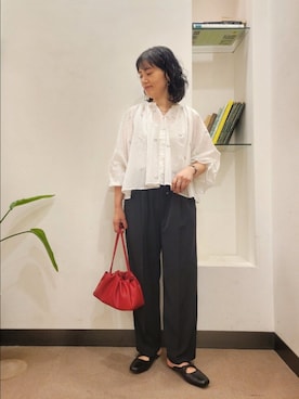 「刺繍」｜浪口　絵美さん（レディース・164cm）の夏コーディネート