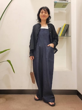 「アイテム（オールインワン・サロペット）」を使った、emiinamiiさん（レディース・164cm）の夏コーディネート