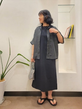 「EKAL（エカル）のアイテム」を使った、浪口　絵美さん（レディース・164cm）の夏コーディネート