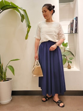 「うしろリボン」｜emiinamiiさん（レディース・164cm）の夏コーディネート