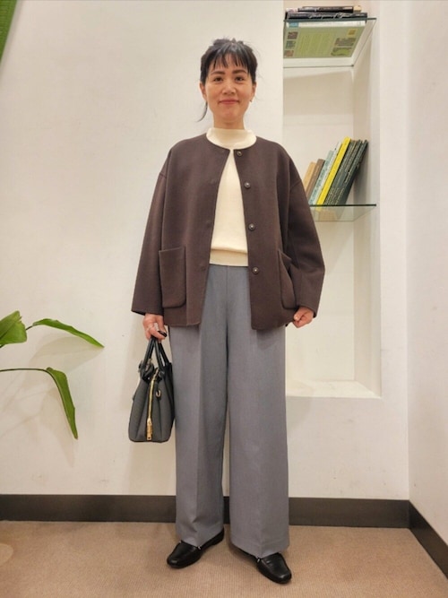 セール】ウールリバーノーカーラミドルコート（その他アウター