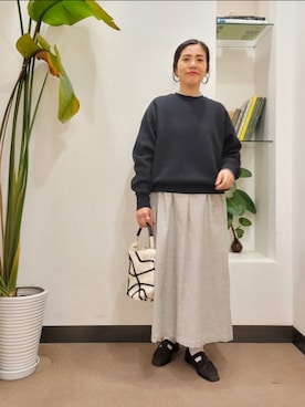 「シャツワンピ」｜浪口　絵美さん（レディース・164cm）の冬コーディネート