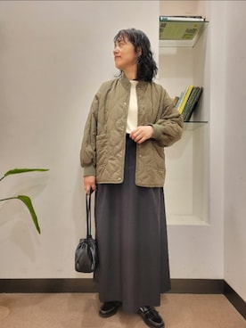 「HARUTA（ハルタ）の『別注』HARUTA×DOORS　キルトローファー（ローファー）」を使った、浪口　絵美さん（レディース・164cm）の秋コーディネート