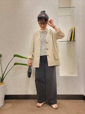 「URBAN RESEARCH DOORS（アーバンリサーチドアーズ）のアイテム（ブルゾン）」を使った、浪口　絵美さん（レディース・164cm）の春コーディネート