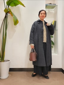 2023✨ かぐれ　ウールヘリンボンバルマカーンコート　1　ダークブラウン かぐれ（カグレ）の「『2サイズ/WEB限定』『ユニセックス