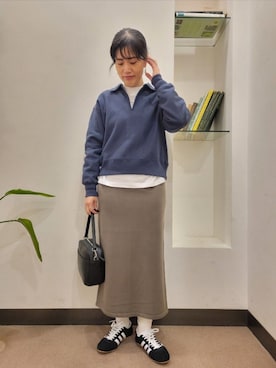 「Champion（チャンピオン）のアイテム」を使った、浪口　絵美さん（レディース・164cm）の秋コーディネート