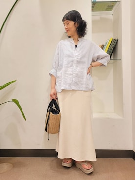 「FORK&SPOON（フォークアンドスプーン）のアイテム」を使った、emiinamiiさん（レディース・164cm）の夏コーディネート