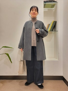 「アイテム（テーラードジャケット）」を使った、浪口　絵美さん（レディース・164cm）の秋コーディネート