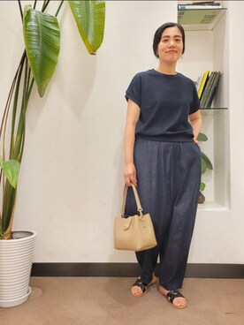 「MARCO BIANCHINI（マルコビアンチーニ）のアイテム」を使った、emiinamiiさん（レディース・164cm）の夏コーディネート