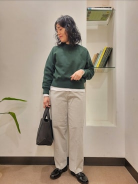 「HARUTA（ハルタ）の『別注』HARUTA×DOORS　キルトローファー（ローファー）」を使った、浪口　絵美さん（レディース・164cm）の秋コーディネート