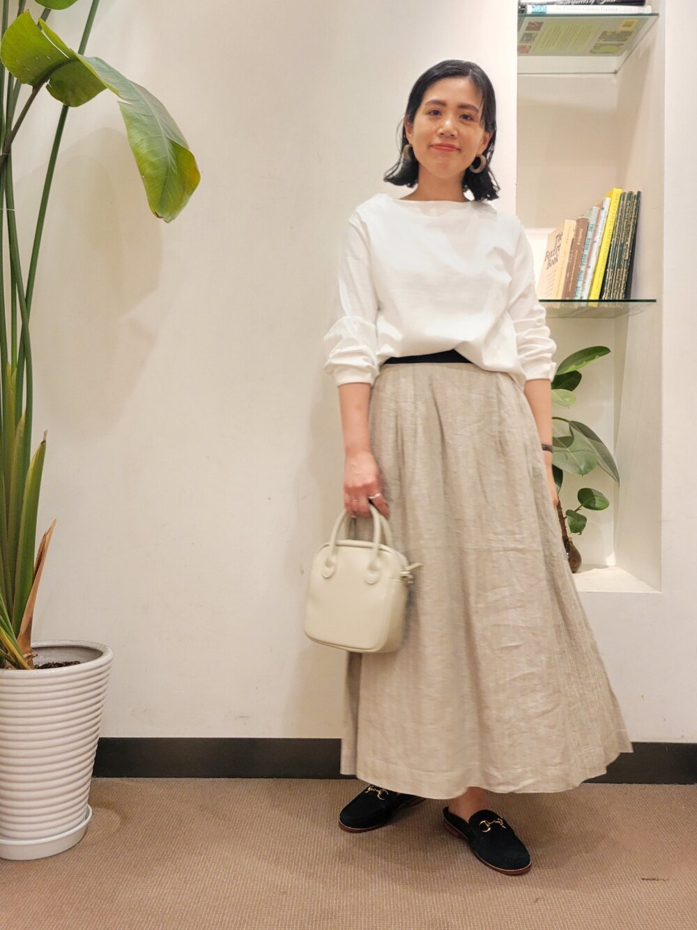 かぐれ（カグレ）の「リネンストライプタックスカート（スカート