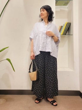 「MARCO BIANCHINI（マルコビアンチーニ）のアイテム」を使った、emiinamiiさん（レディース・164cm）の夏コーディネート