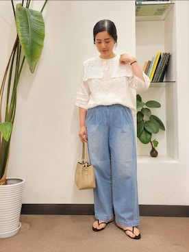 「MARCO BIANCHINI（マルコビアンチーニ）のアイテム」を使った、emiinamiiさん（レディース・164cm）の夏コーディネート