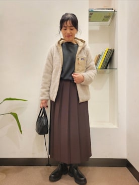 「アイテム（その他アウター）」を使った、浪口　絵美さん（レディース・164cm）の秋コーディネート