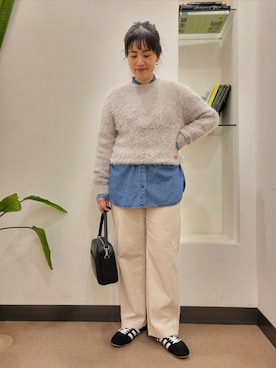 「URBAN RESEARCH DOORS(アーバンリサーチドアーズ)のアイテム(スニーカー)」を使った、浪口 絵美さん(レディース・164cm)の冬コーディネート