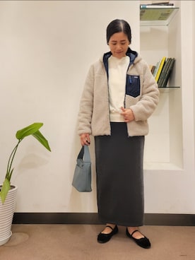 「リバーシブル」｜「アイテム（バレエシューズ）」を使った、emiinamiiさん（レディース・164cm）の秋コーディネート
