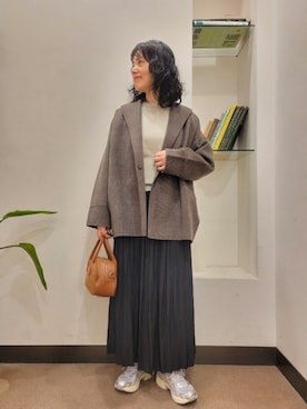 「イチ推しジャケットスタイル」｜「アイテム（シューズ）」を使った、浪口　絵美さん（レディース・164cm）の秋コーディネート