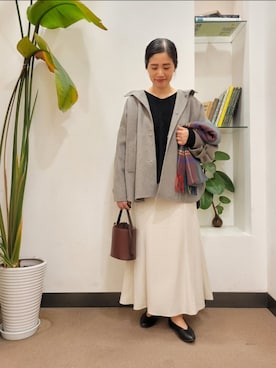 「かぐれ（カグレ）のアイテム（その他アウター）」を使った、浪口　絵美さん（レディース・164cm）の秋コーディネート
