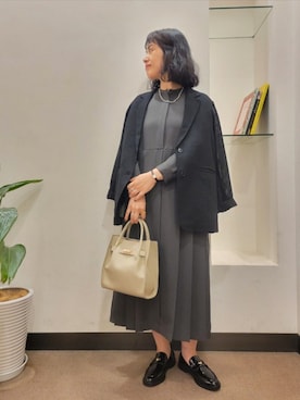 「URBAN RESEARCH DOORS(アーバンリサーチドアーズ)のアイテム(ネックレス)」を使った、浪口 絵美さん(レディース・164cm)の秋コーディネート