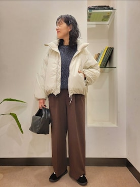 「URBAN RESEARCH DOORS WOMENS」｜「アイテム（ジャケット/アウター）」を使った、浪口　絵美さん（レディース・164cm）の冬コーディネート