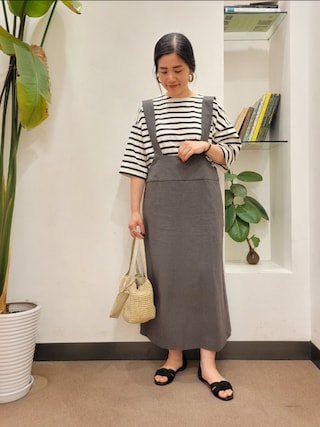 コットンリネンラミーサスペンダーワンピース かぐれ kagure かぐれ（カグレ）の「コットンリネンラミーサスペンダー