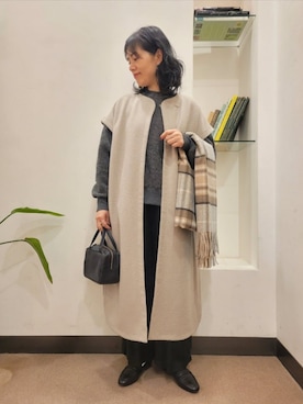 「アイテム（その他トップス）」を使った、浪口　絵美さん（レディース・164cm）の秋コーディネート