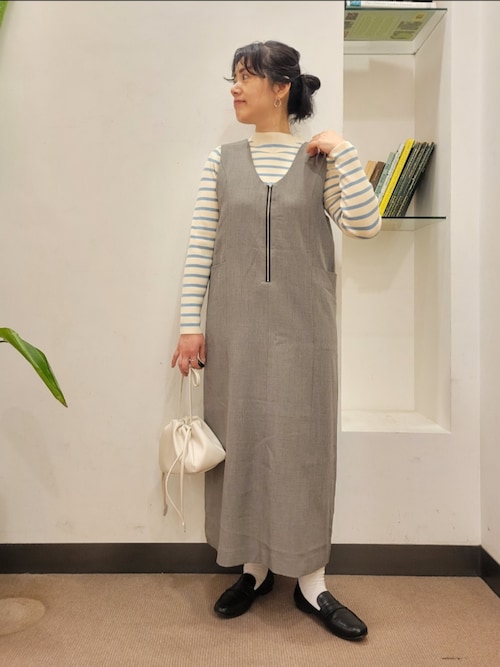 FORK&SPOON　2WAYジップジャンパースカート