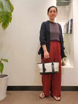 「透かし柄」｜emiinamiiさん（レディース・164cm）の秋コーディネート