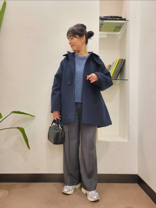 アーバンリサーチドアーズ ミドル丈コート ネイビー 2023年モデル DOORS アーバンリサーチ ドアーズ URBAN RESEARCH DOORS 『UR TECH』ミドル丈