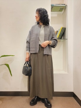 「eness（エネス）のENESS　チェルシーブーツ（ブーツ）」を使った、浪口　絵美さん（レディース・164cm）の秋コーディネート