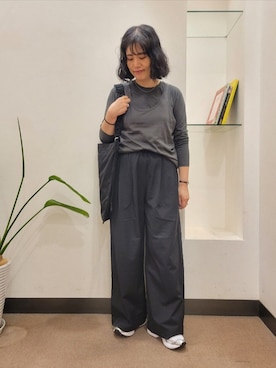 「EKAL（エカル）のアイテム」を使った、浪口　絵美さん（レディース・164cm）の夏コーディネート