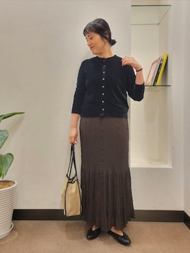 「URBAN RESEARCH DOORS（アーバンリサーチドアーズ）のアイテム（トートバッグ）」を使った、浪口　絵美さん（レディース・164cm）の秋コーディネート