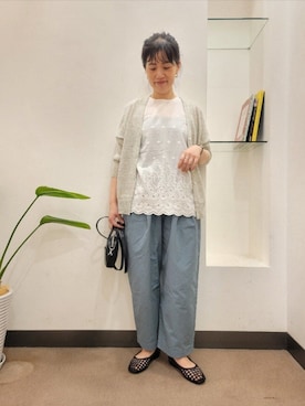 「かぐれ（カグレ）のアイテム」を使った、浪口　絵美さん（レディース・164cm）の春コーディネート