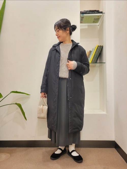 セール】ステッチレスライトダウンロングコート（ダウンジャケット