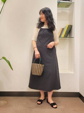 「URTECH」｜「アイテム（ワンピース/ドレス）」を使った、emiinamiiさん（レディース・164cm）の春コーディネート