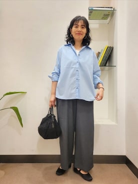 「POMTATA（ポンタタ）のPOMTATA　OTIS envan tote S（ハンドバッグ）」を使った、浪口　絵美さん（レディース・164cm）の秋コーディネート