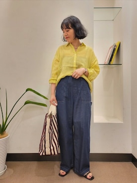 「かぐれ（カグレ）のアイテム」を使った、浪口　絵美さん（レディース・164cm）の夏コーディネート
