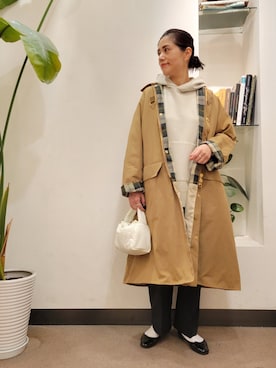 「アーバンリサーチドアーズ」｜「アイテム（ミリタリージャケット）」を使った、浪口　絵美さん（レディース・164cm）の冬コーディネート