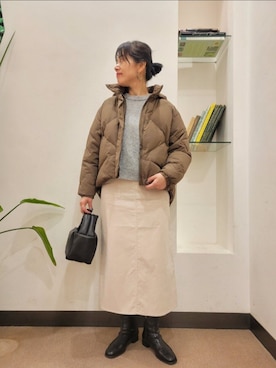 「アイテム（その他アウター）」を使った、浪口　絵美さん（レディース・164cm）の冬コーディネート