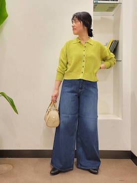 「アイテム（カーディガン/ボレロ）」を使った、emiinamiiさん（レディース・164cm）の冬コーディネート