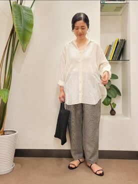 「かぐれ」｜浪口　絵美さん（レディース・164cm）の夏コーディネート